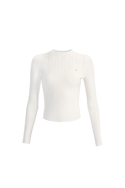 Slim Fit Layered Knit Sweater Top