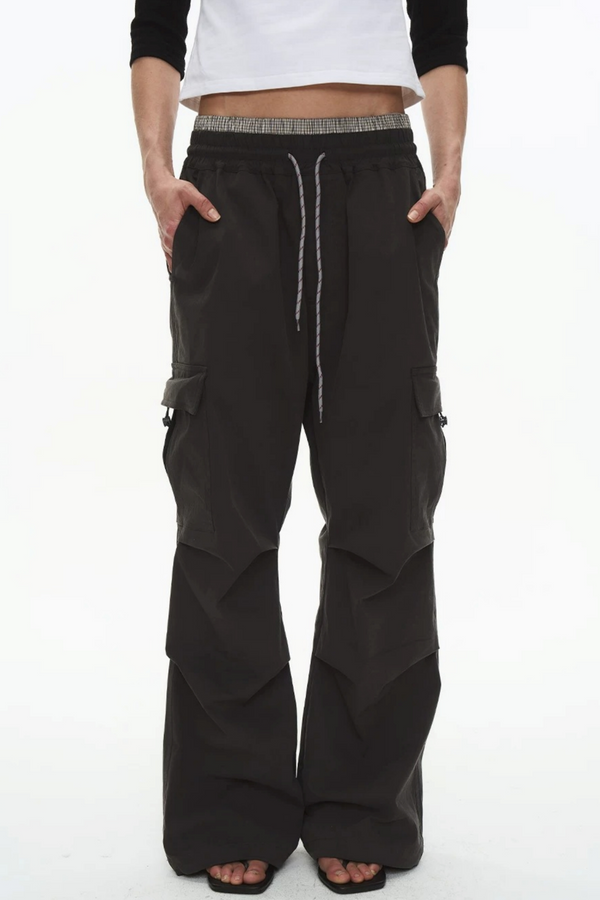Plaid Pleated Workwear Pants