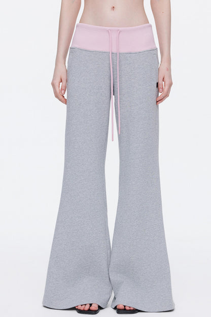 Color-Blocked Flared Sweatpants