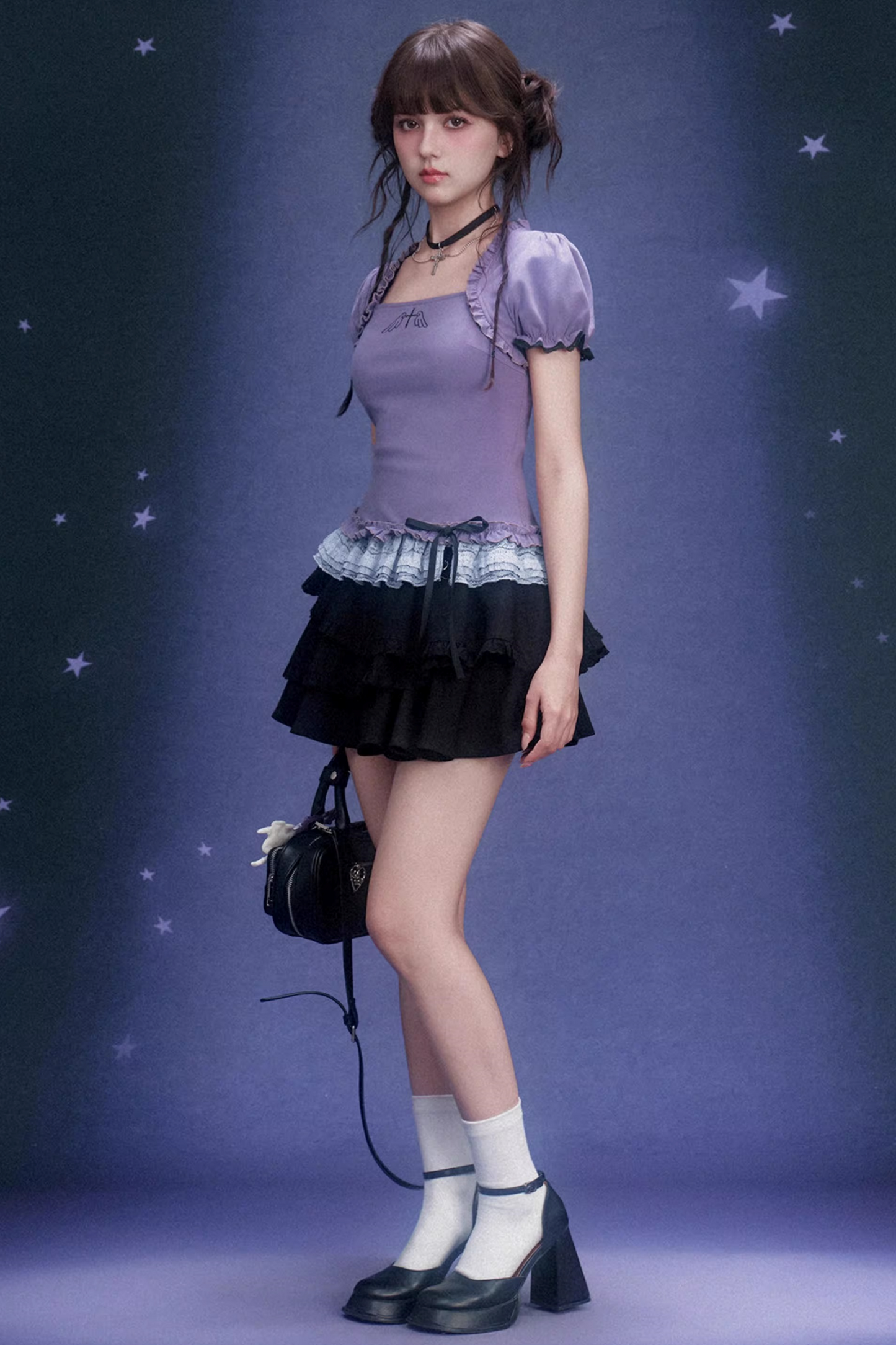 Pure Desire Purple Lace Top