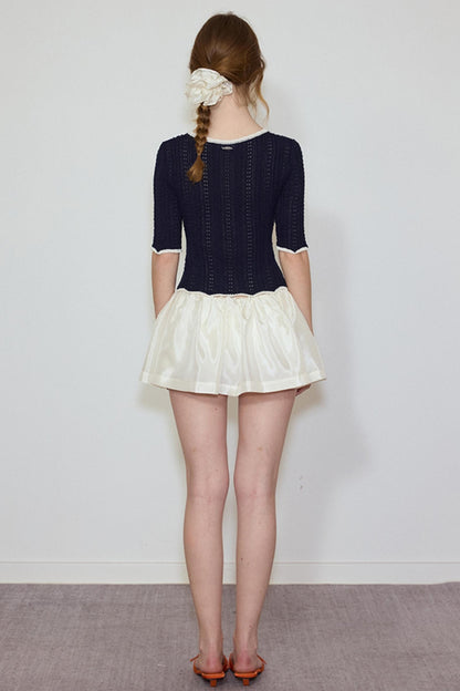 Summer Navy Lace Top