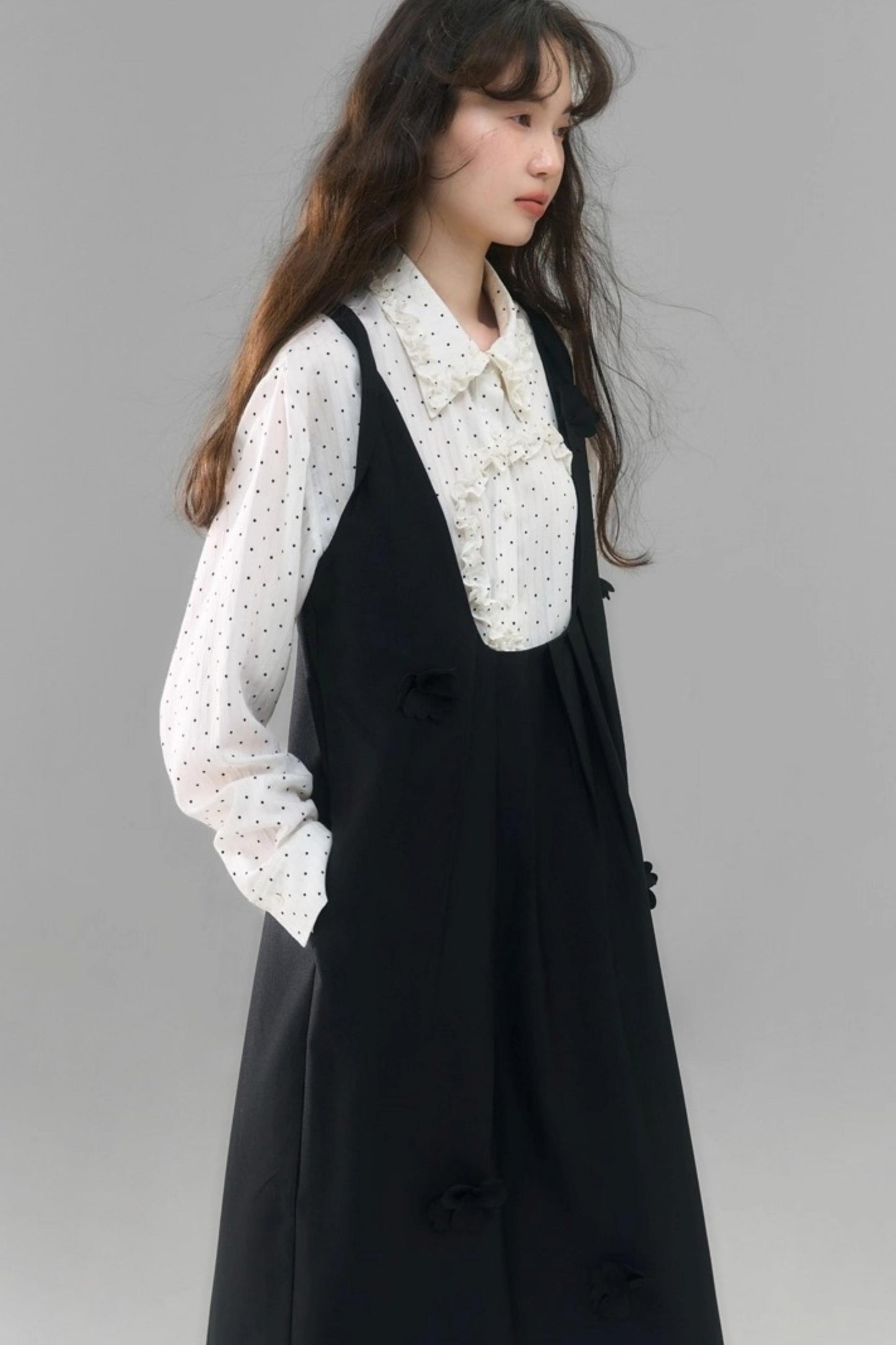 Flower Twisted Strap Suspender Dress