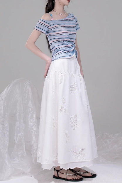 Twisted Stripe Raglan Tee