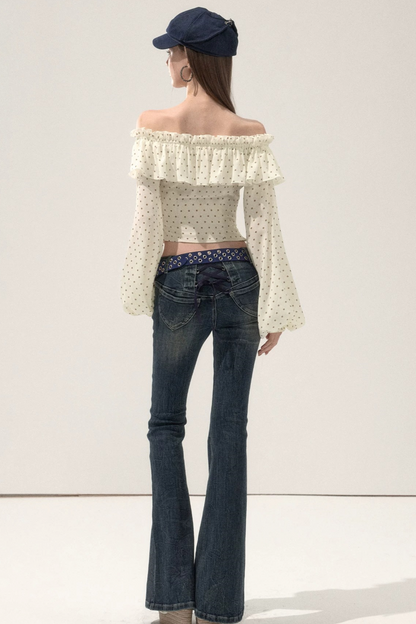 Vintage Flared Denim Pants