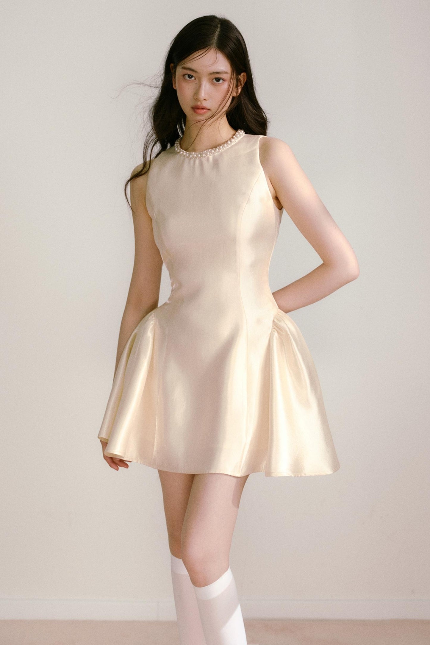 Satin Pearl Princess Dress
