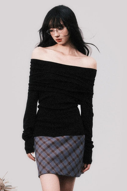 Slouchy French Slim Wool Top