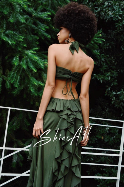 Wandering Wind Strappy Ruffled Dress