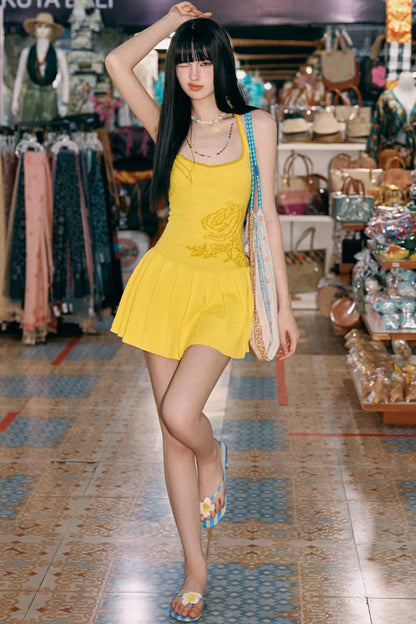 Summer Sweet Knit Halter Dress