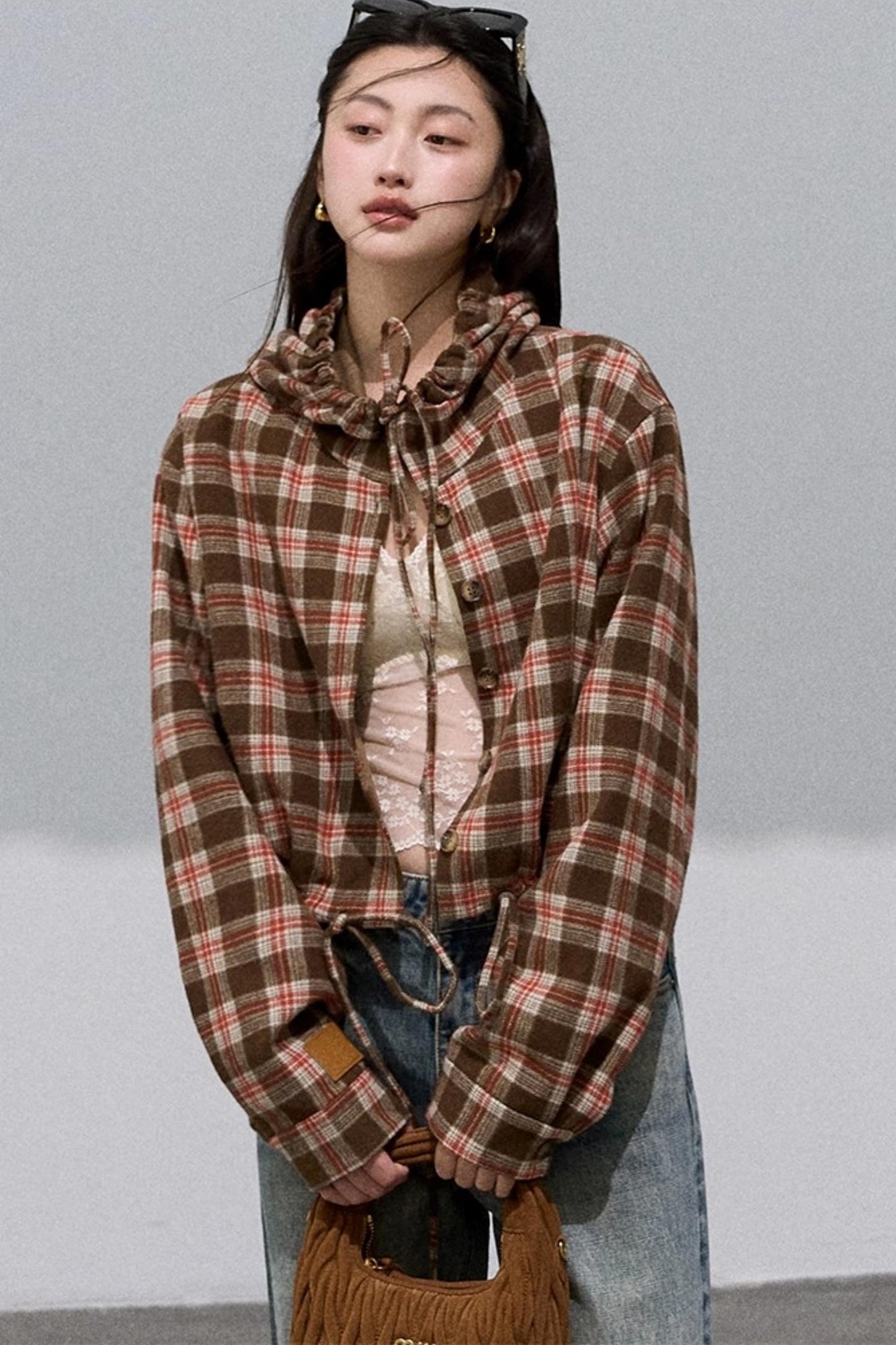 Texture Check Wool Jacket