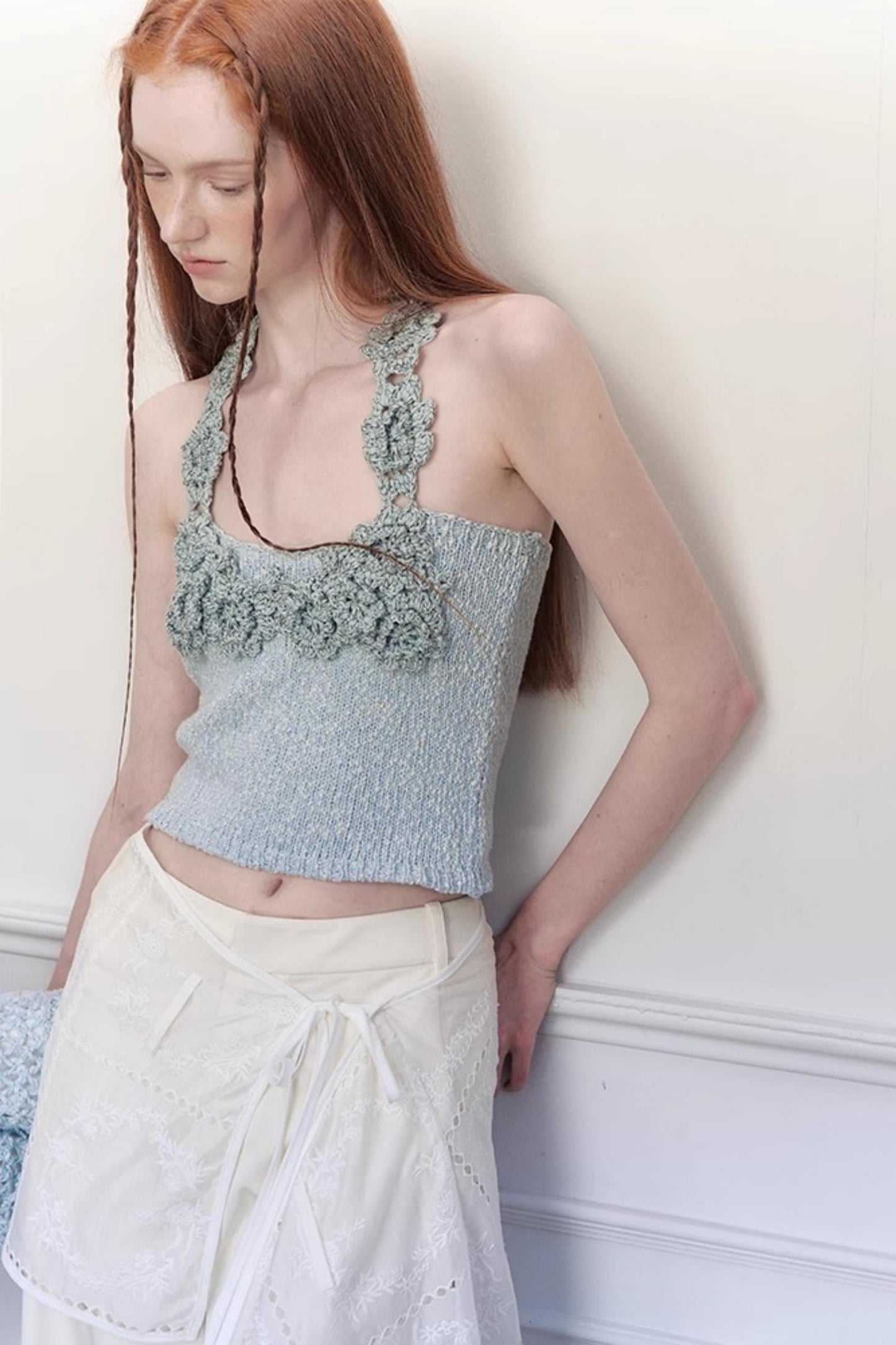 Summer Halter Knit Top