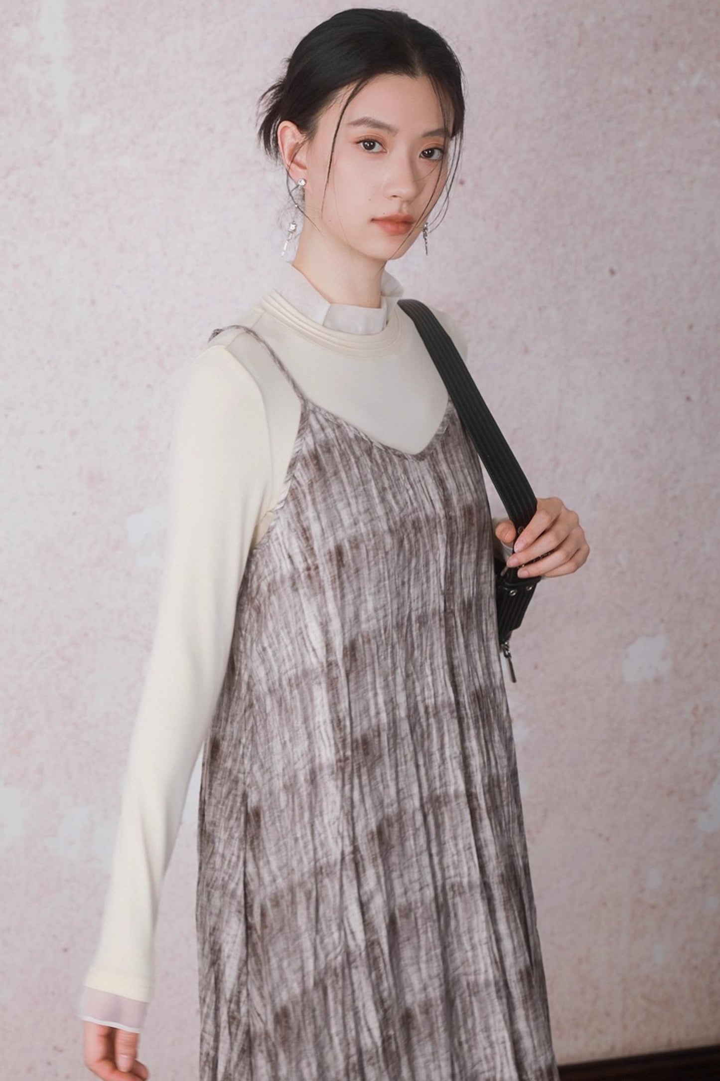 Velvet Tie-Dye Print A-Line Sundress