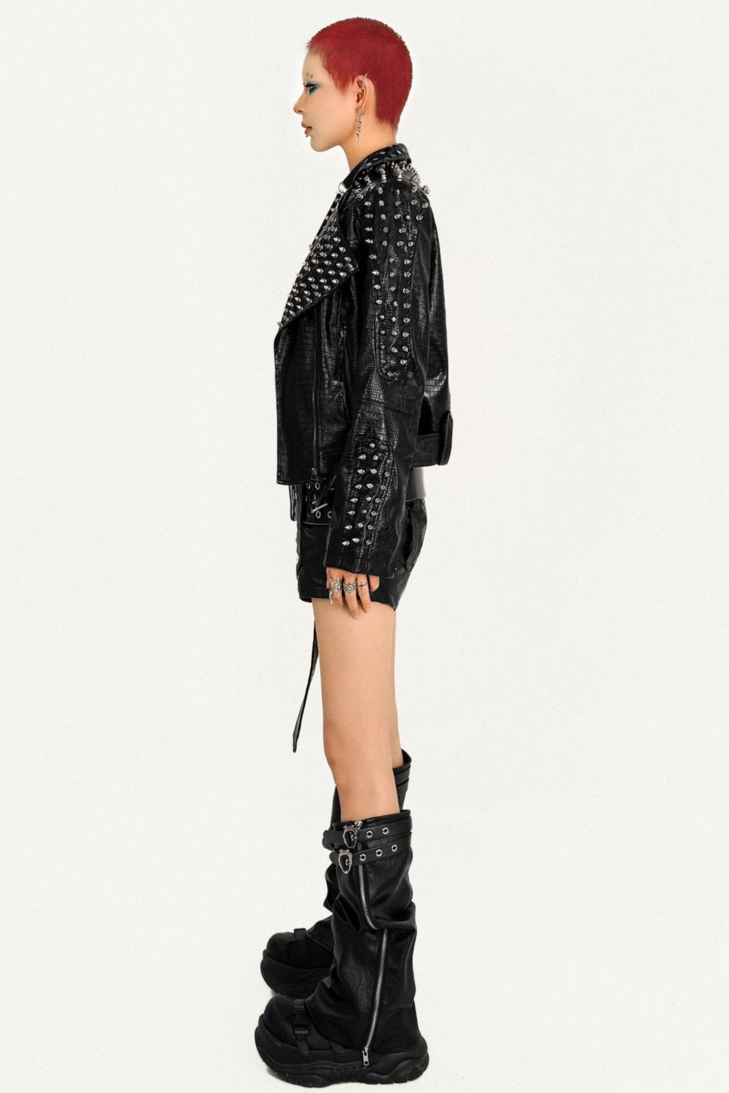 Autumn Rivet Leather Jacket