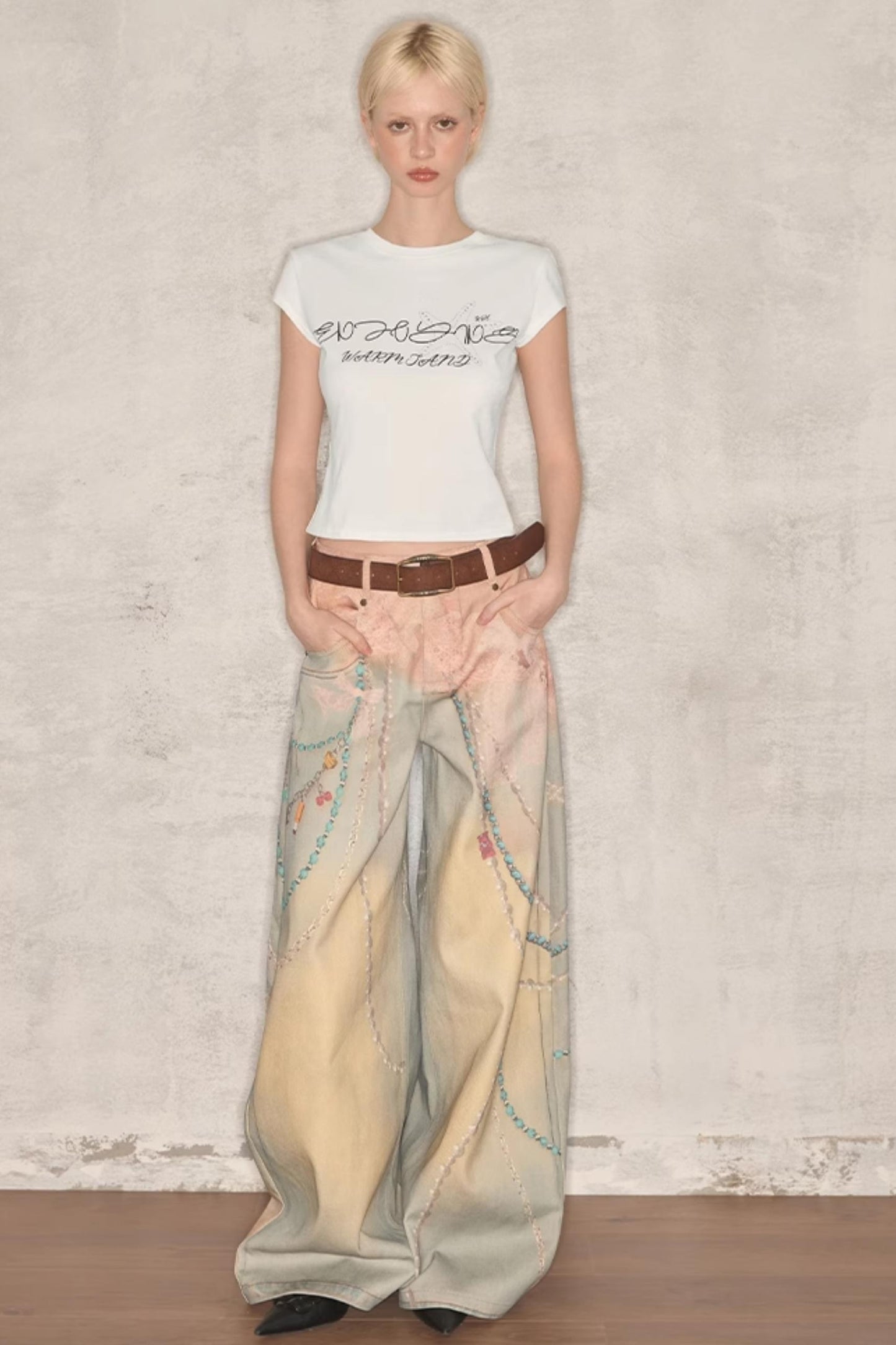 Summer Lace Denim Pants