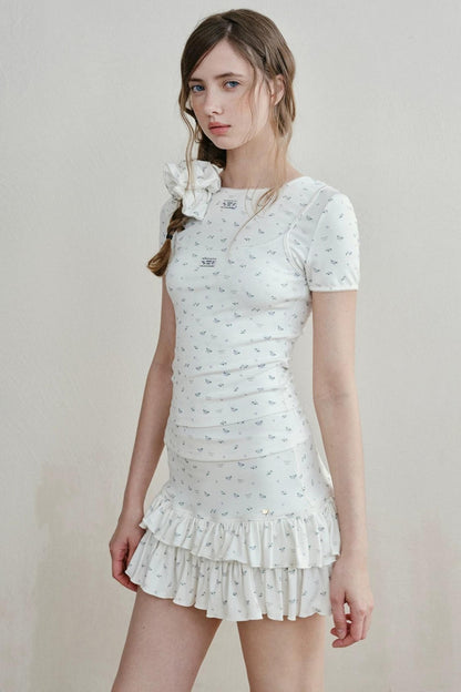 Floral Ruffled Cake Skirt
