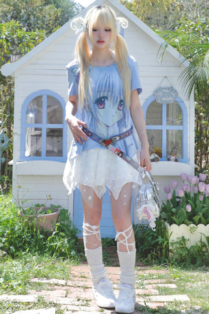 Retro Cartoon Girl Top