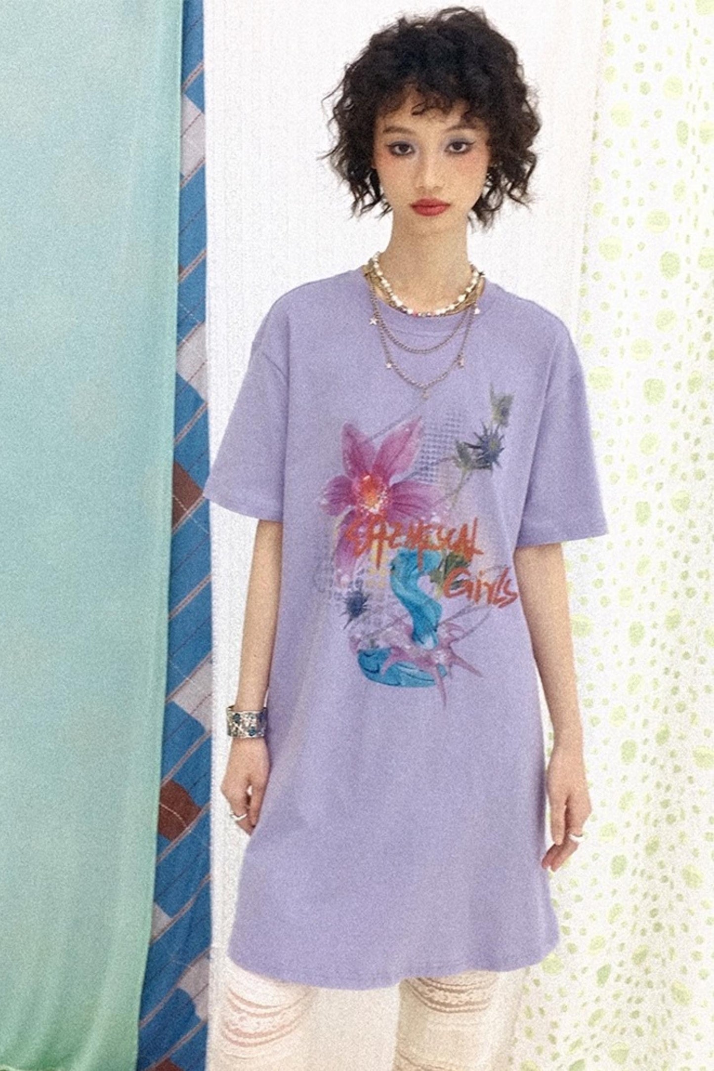 Flower Room T-Shirt Dress