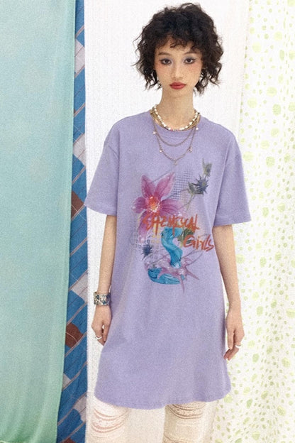 Flower Room T-Shirt Dress