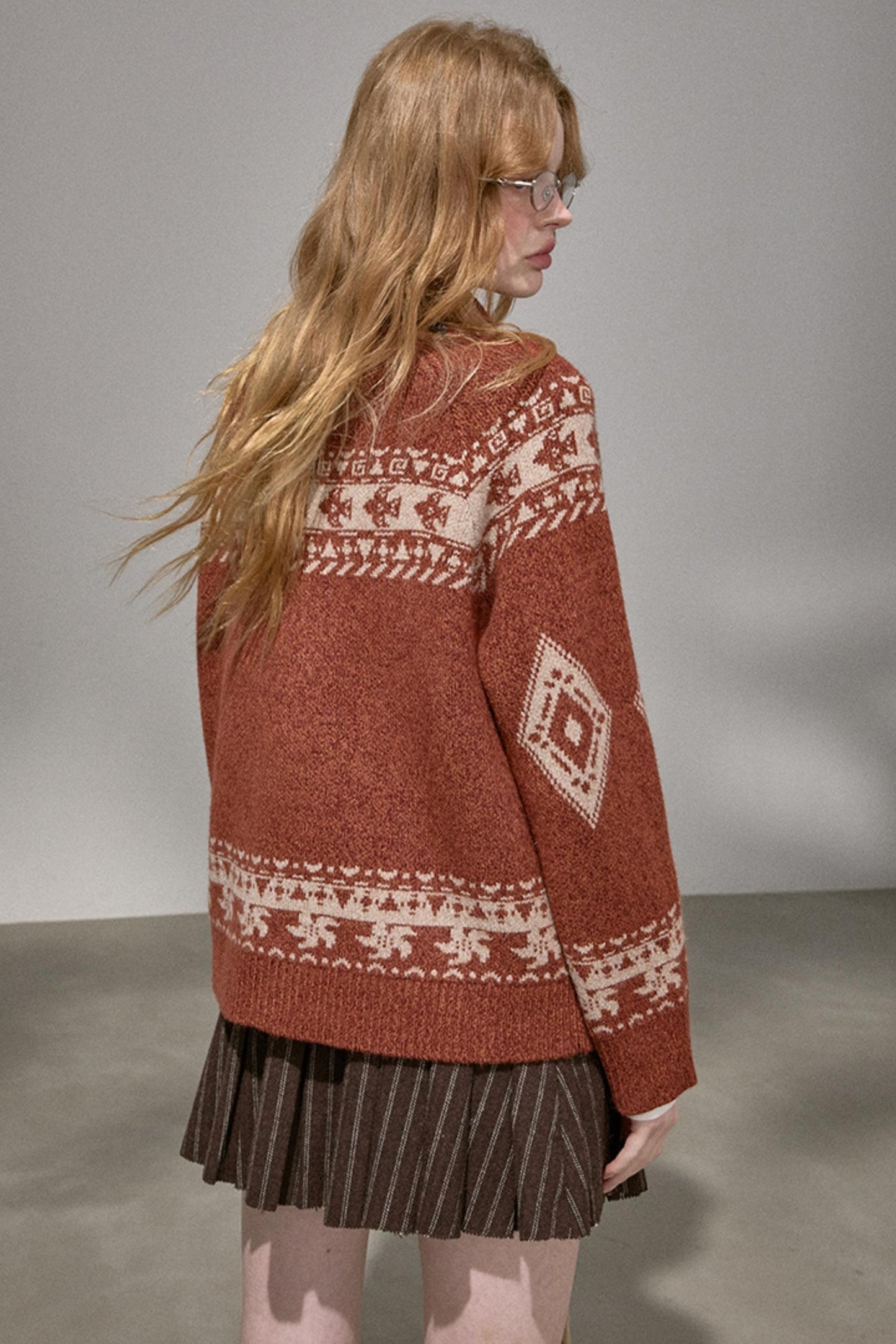 Cashew Island Floral Yarn Jacket