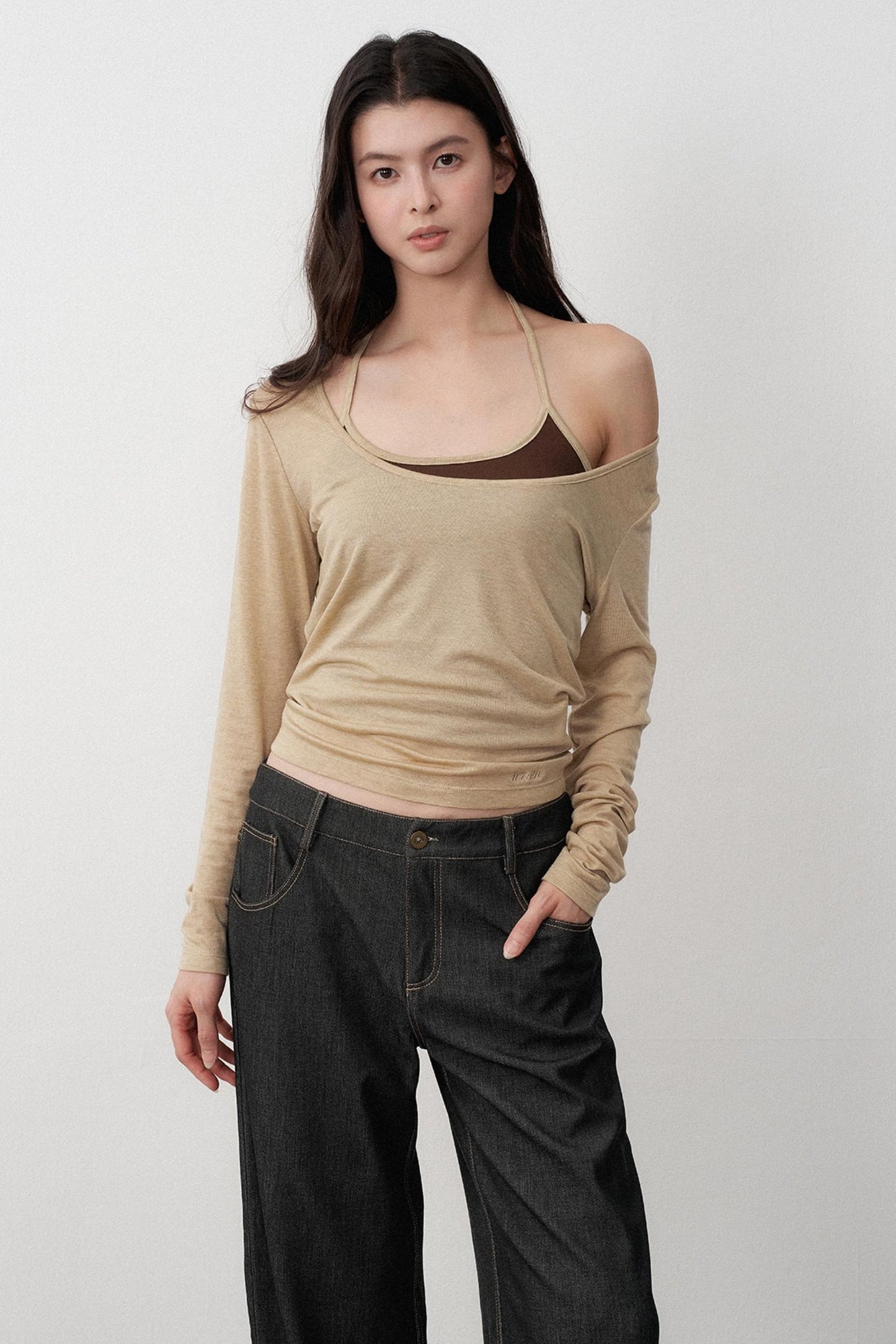 Orchid Merino Wool Halterneck Tops