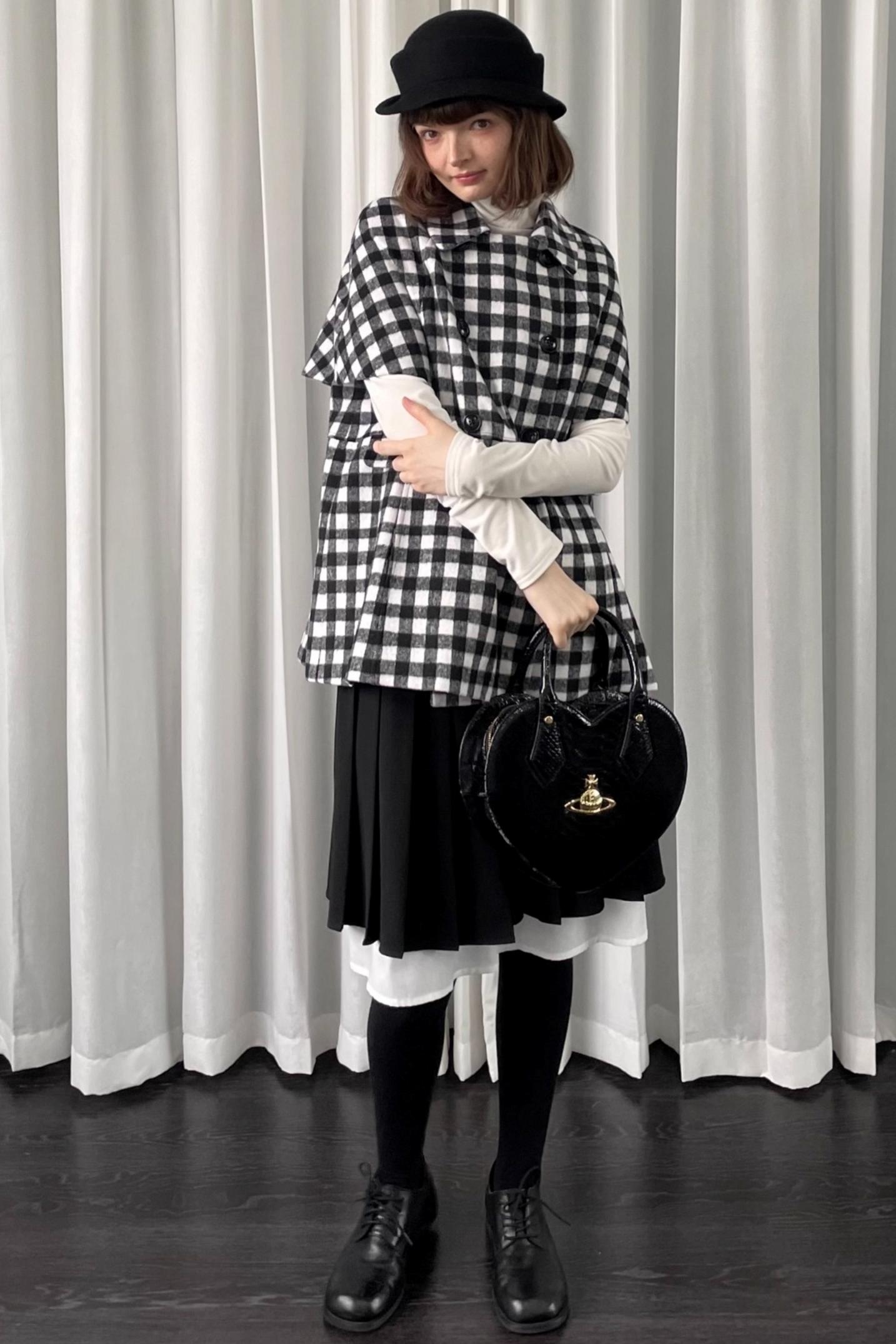 Black Pleated Bow Skirt