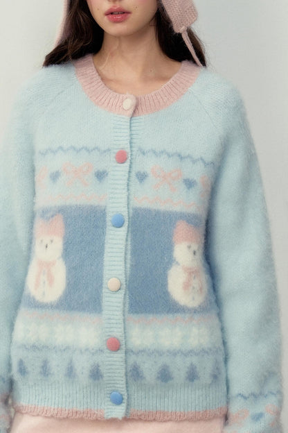 Cozy Plush Pattern Knit Sweater