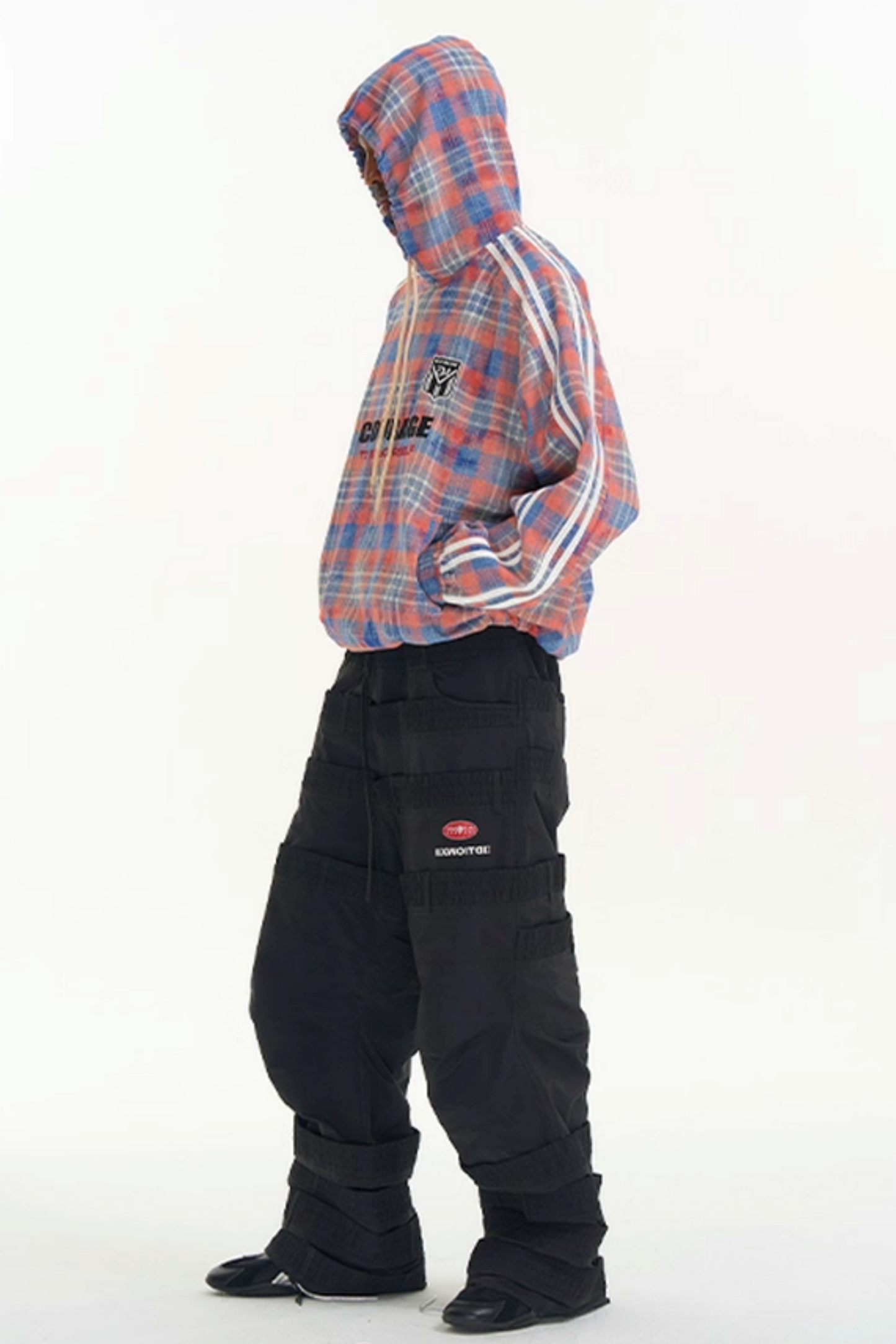 Patchwork-Plaid-Pullover