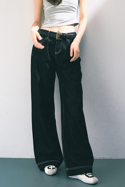 Original Cow Color Wide Leg Jeans