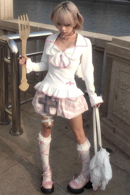 White Slim Square Neck Lace Top