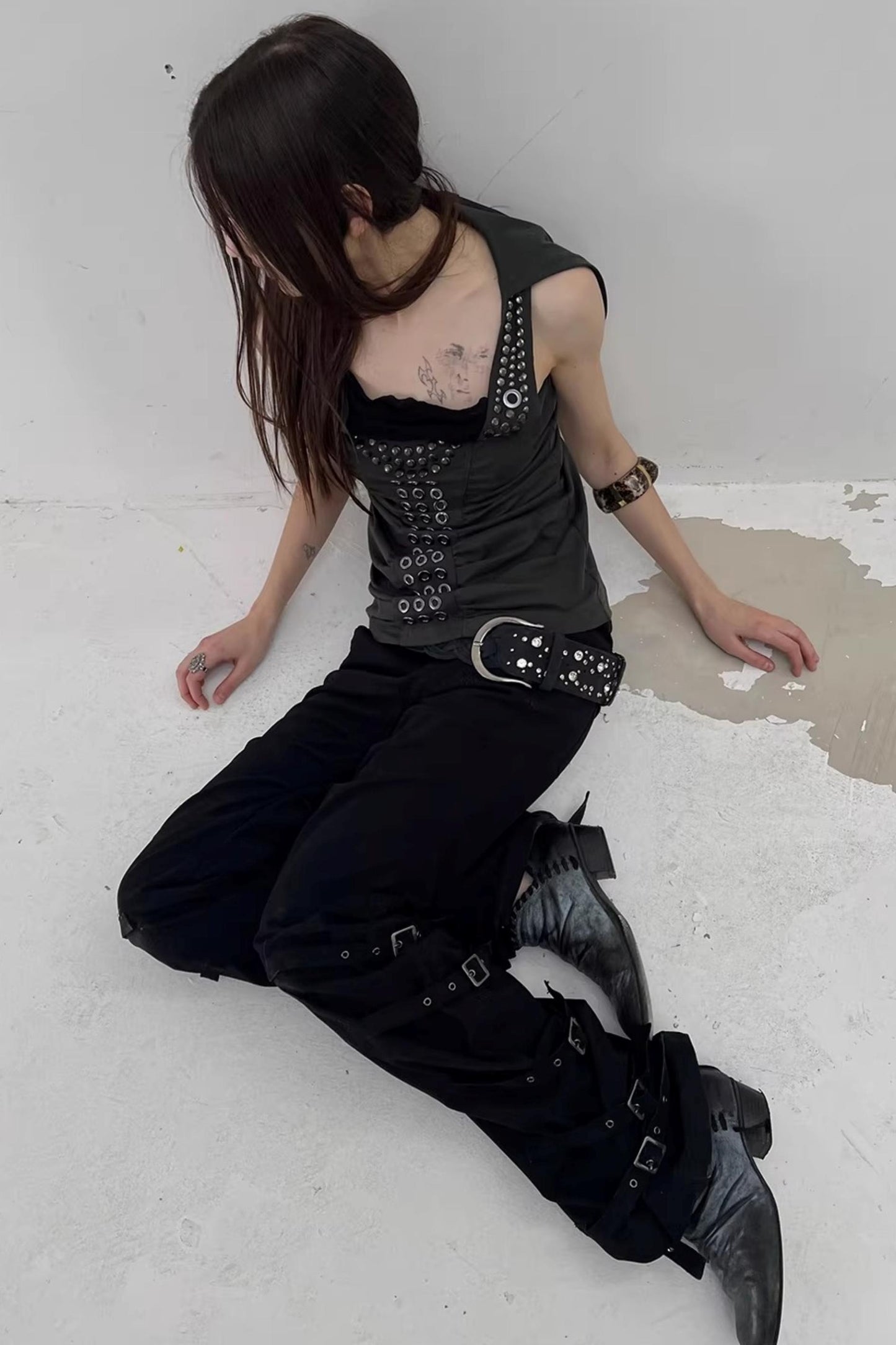 Retro Washed Cotton Trousers