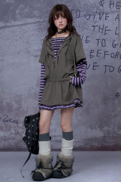 Fighting Spirit Hooded Dress