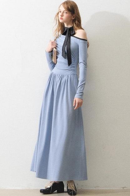 Romance Off-the-Shoulder Bow Dress