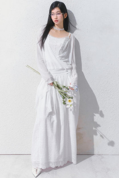 Dreamy White Lei Pod Skirt