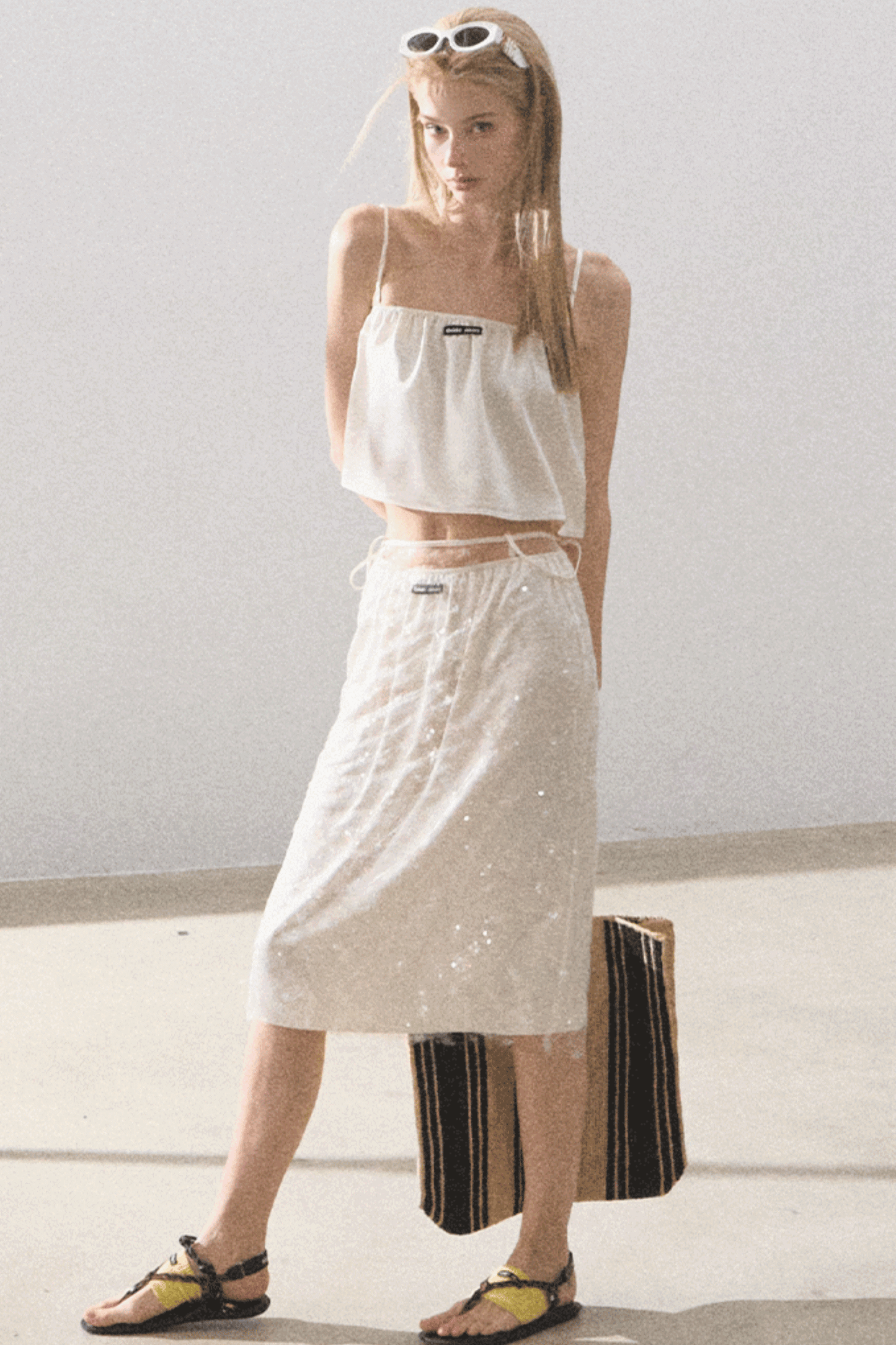 Silk Satin Dress & Camisole Set-Up