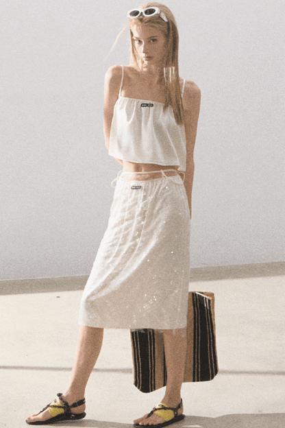 Silk Satin Dress & Camisole Set-Up