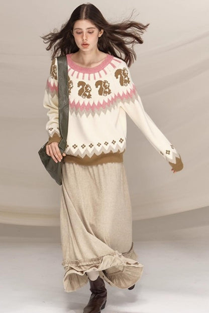 Peach Pinecone Wool Sweater