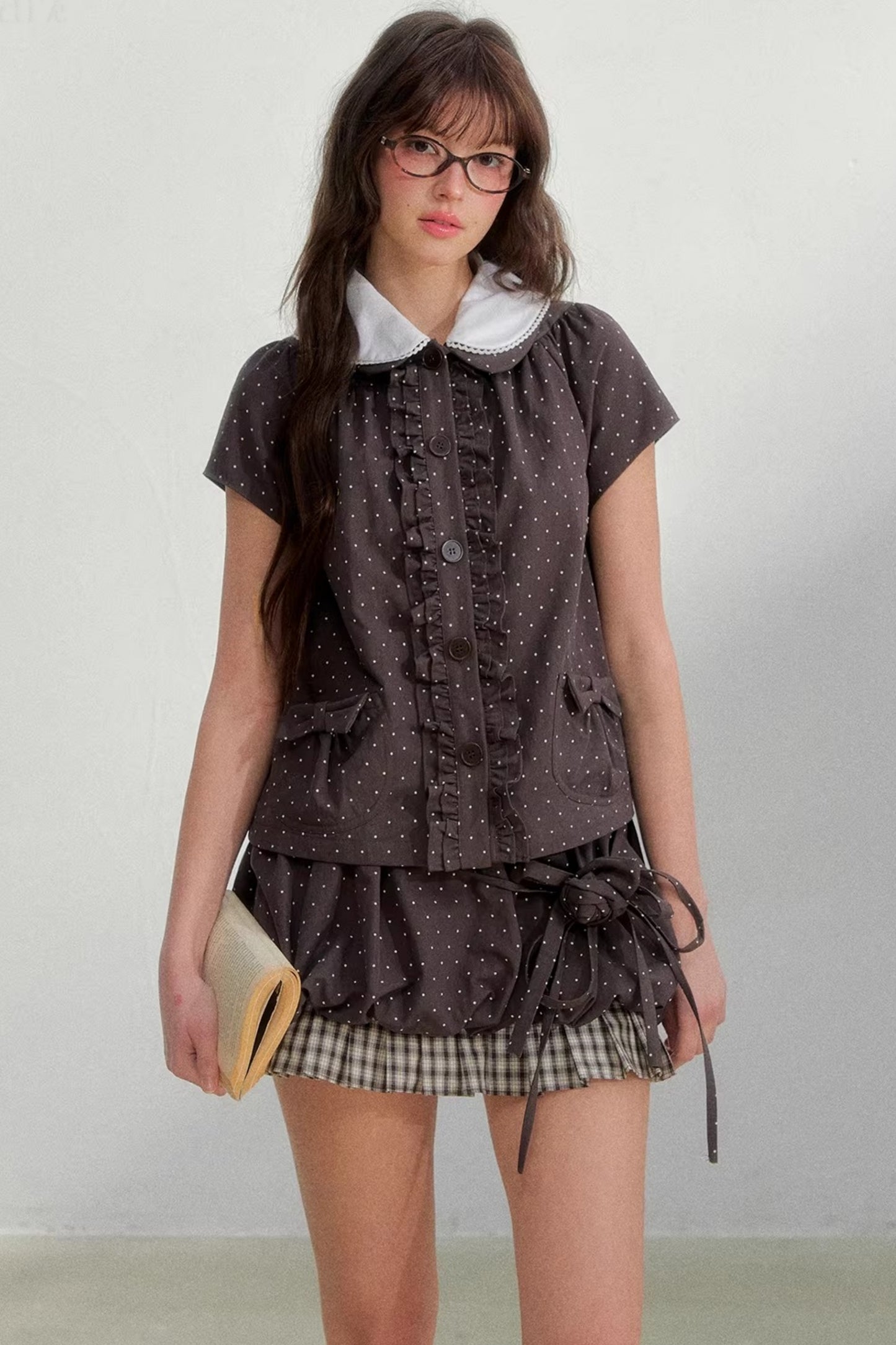 Orderly Wave Floral Skirt Set-Up