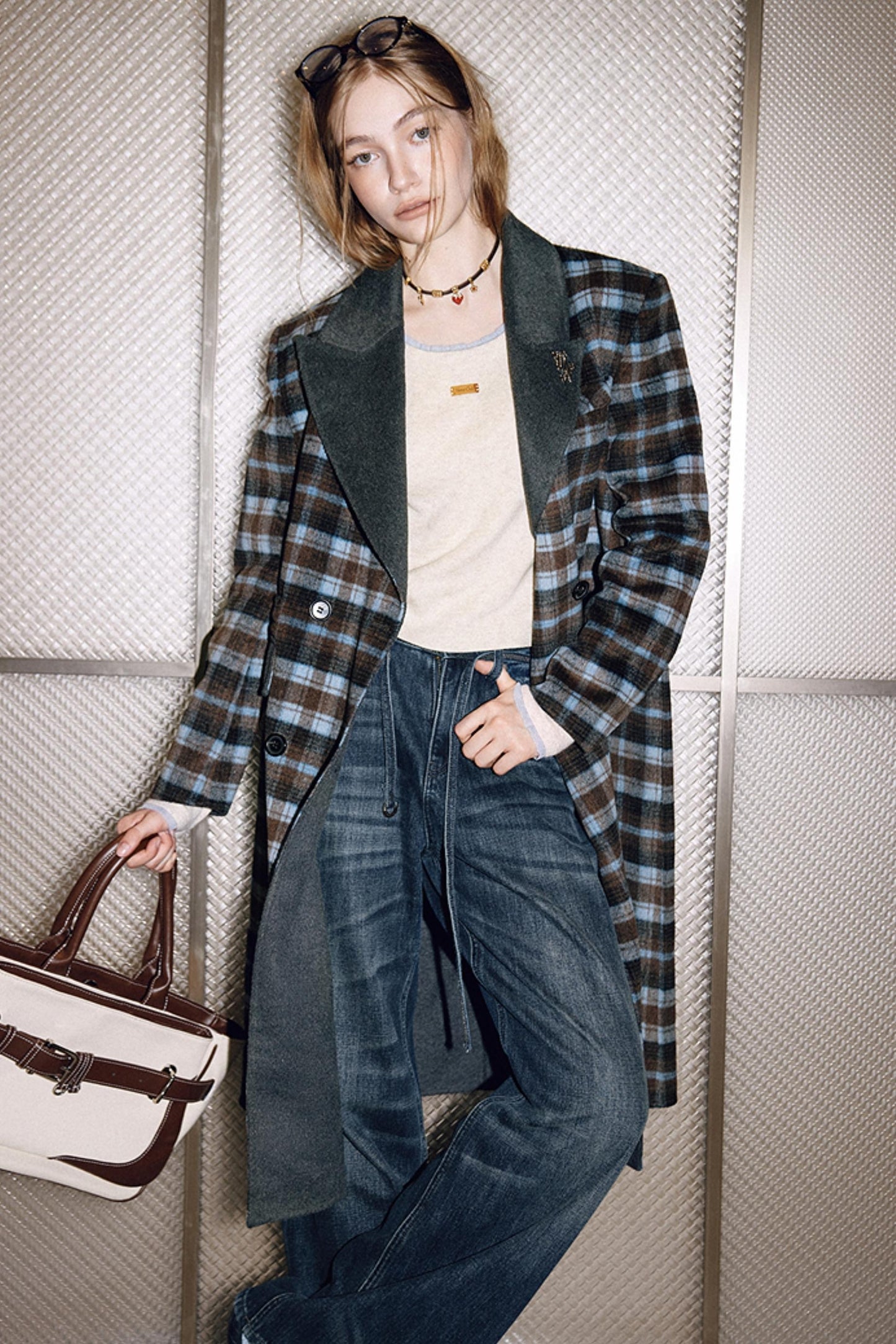 Uena Wool Blend Logo Top