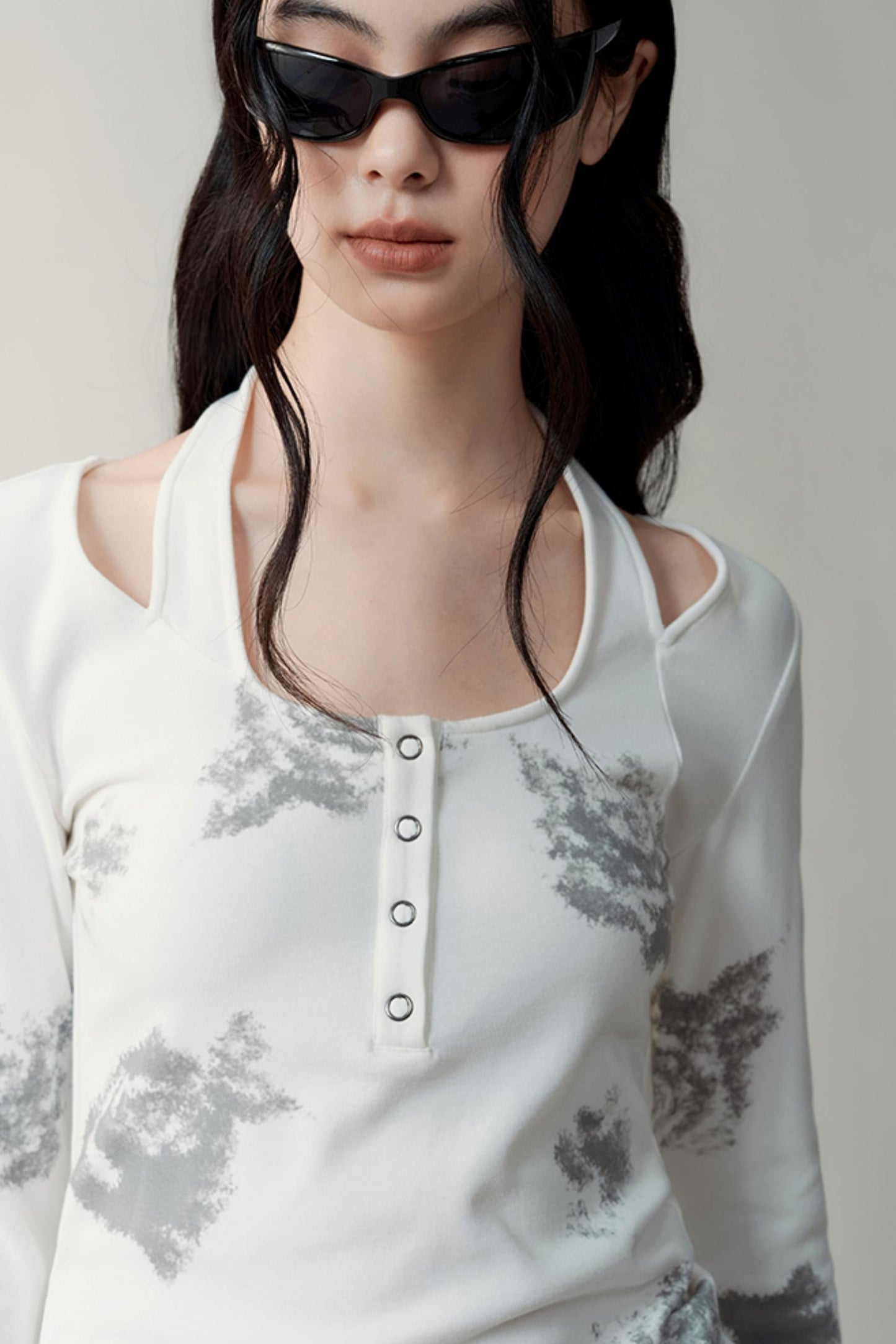 Skin-Friendly U-Neck Slim Top