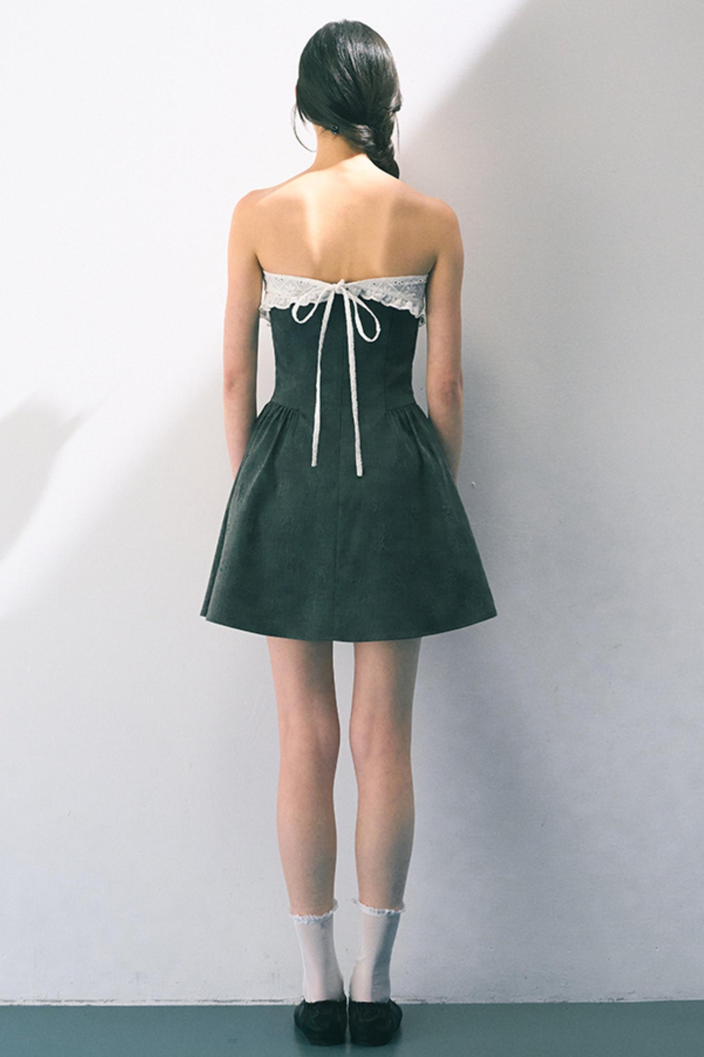 Textured Lace Panel Dress