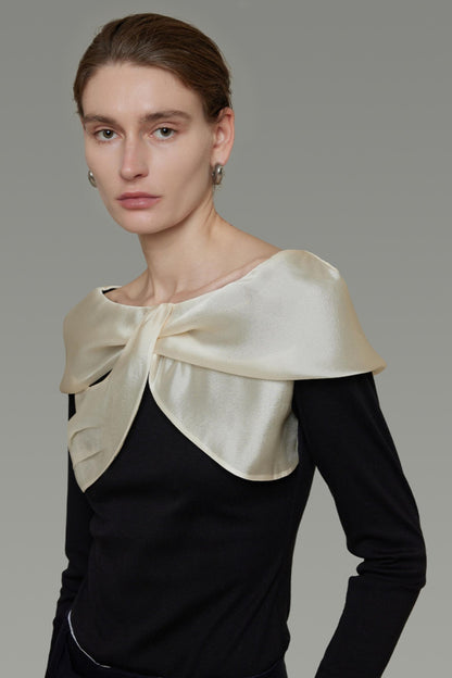 Slim Collar Knitted Top