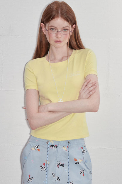 Solid Shoulder Hot Drill T-Shirt