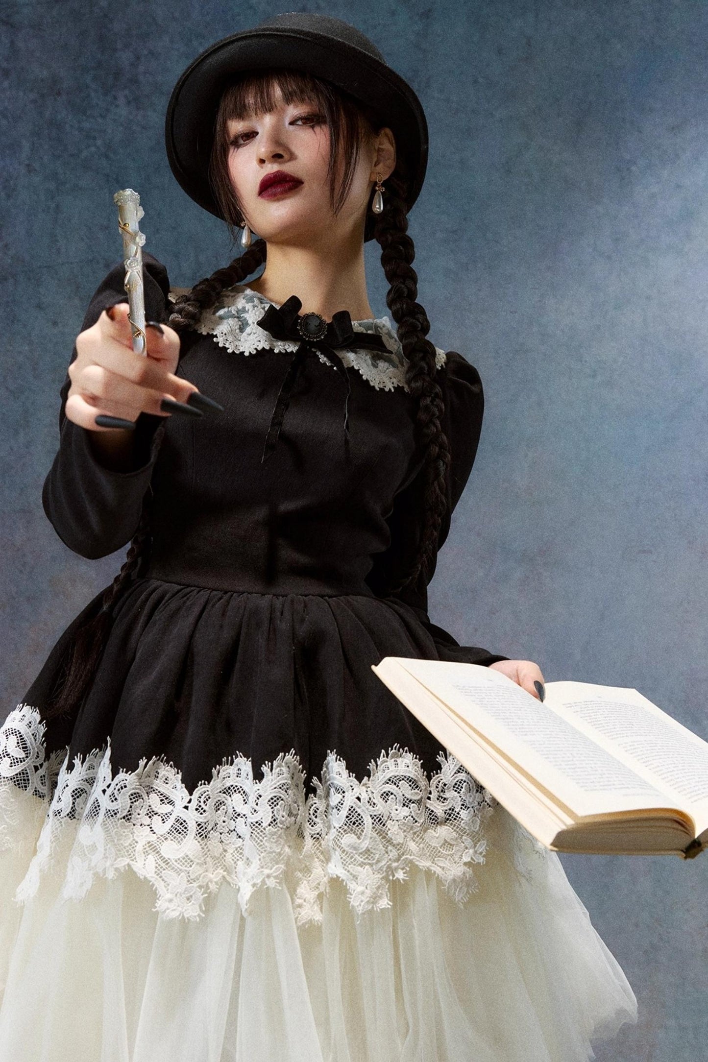 Lace Made Halloween Long Sleeve Dress