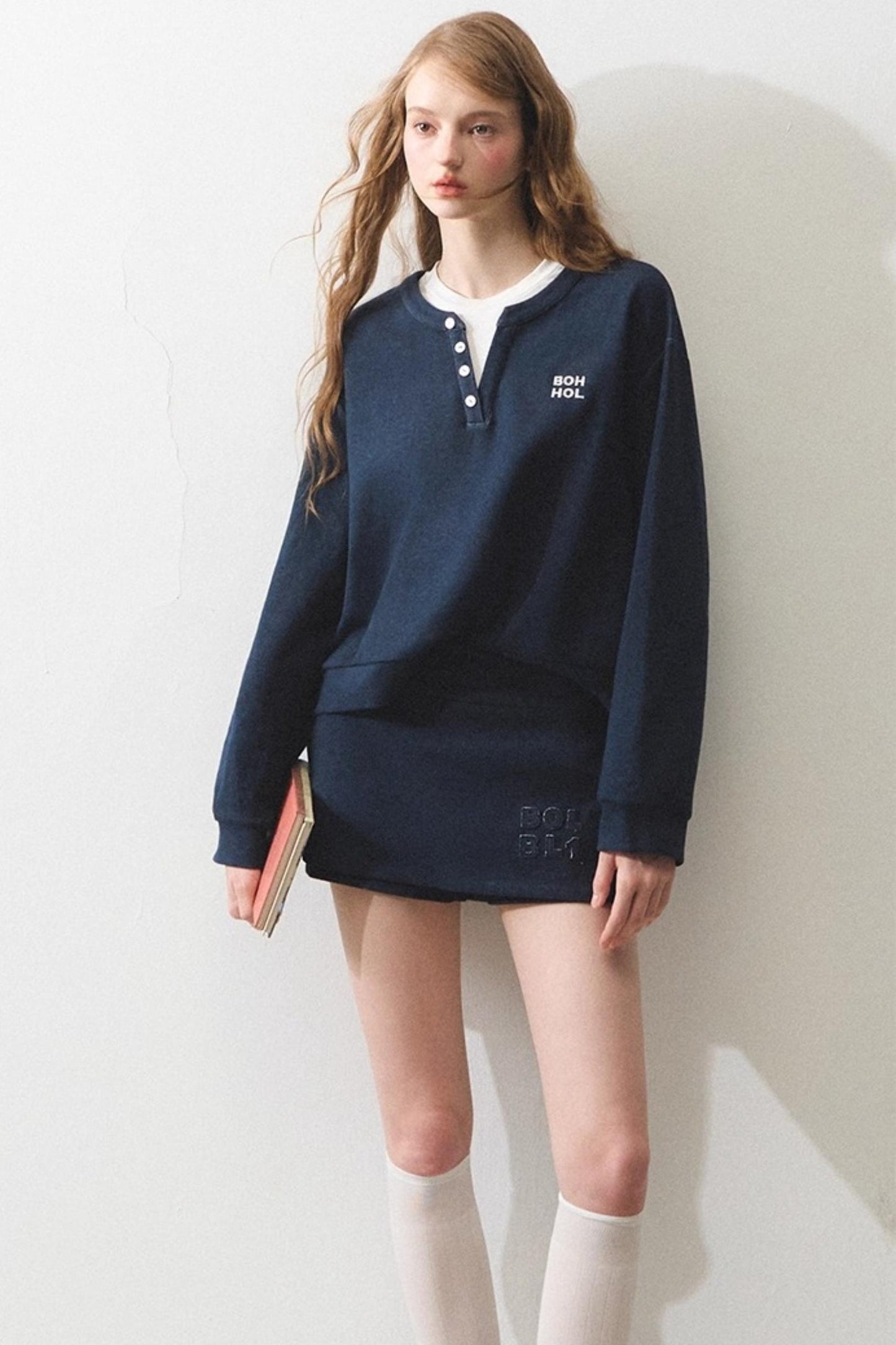 Mint Vintage Doppellagiges Sweatshirt