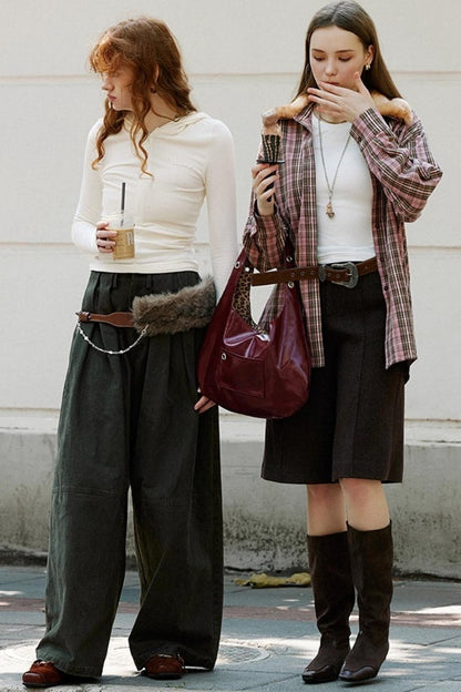 Waist Pleated Cargo Pants