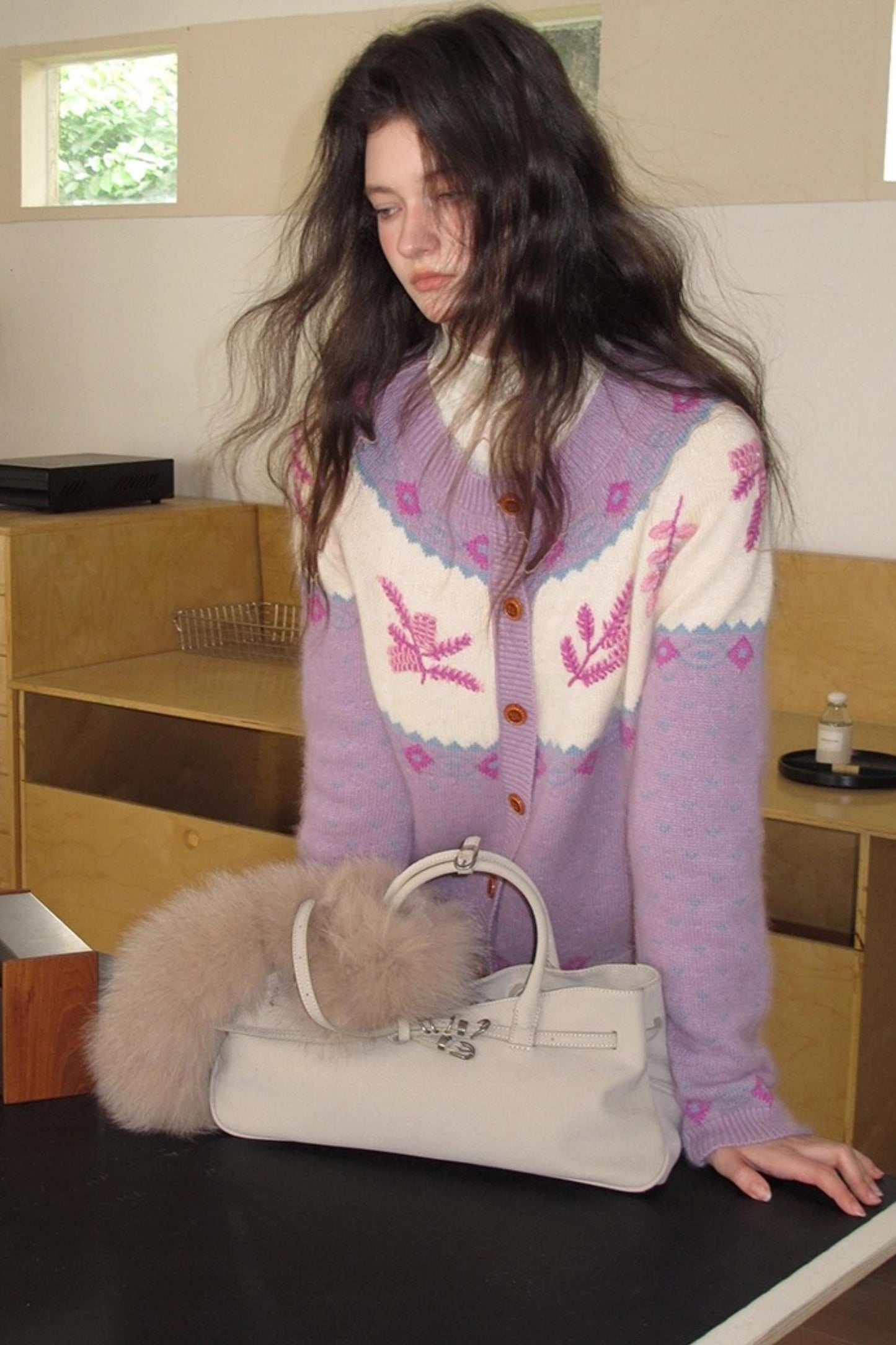 Cream Snow Vintage Cardigan