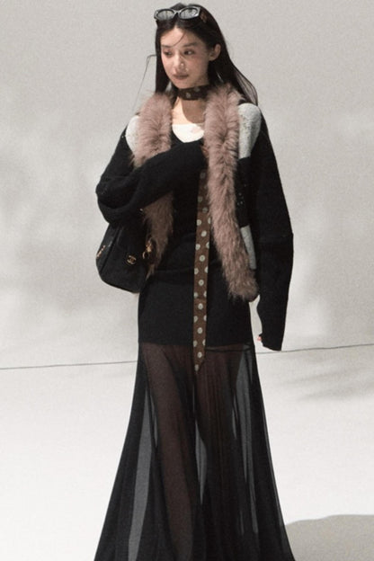 V-Neck Slim Casual Knit Sweater