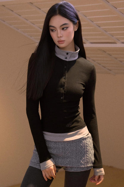 Color-Block Two-Piece T-Shirt