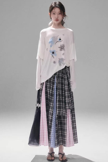 Bird and Floral Tencel Blouse