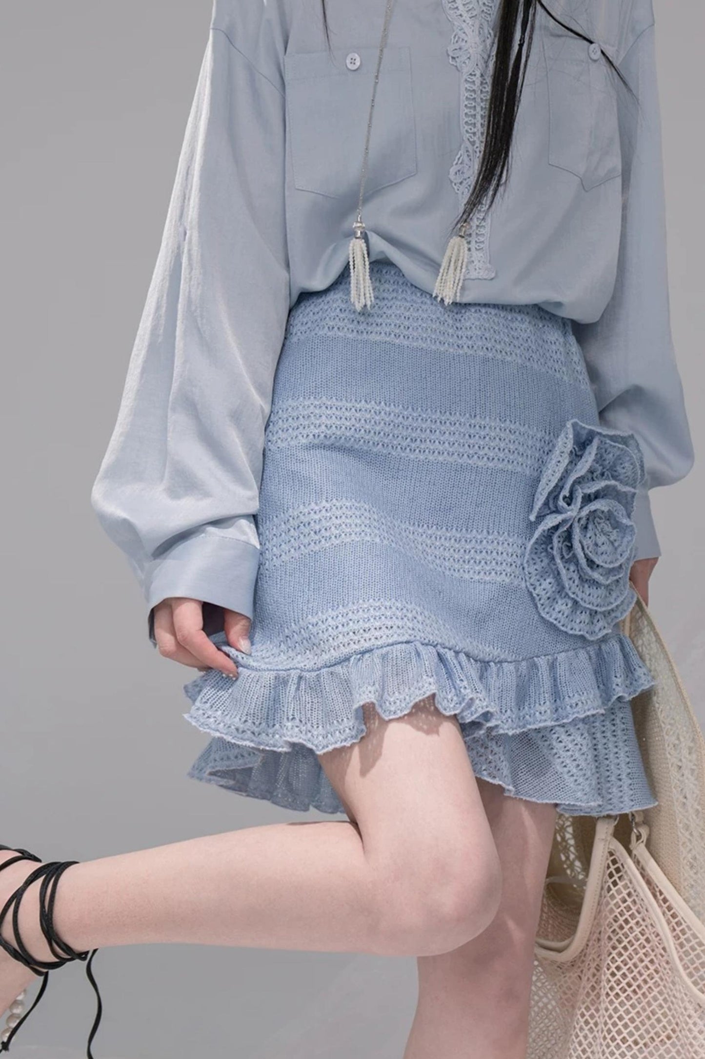 Clear Sky Knit Skirt