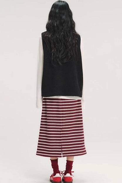 Hand-Painted Cherry Applique Vest Jacket